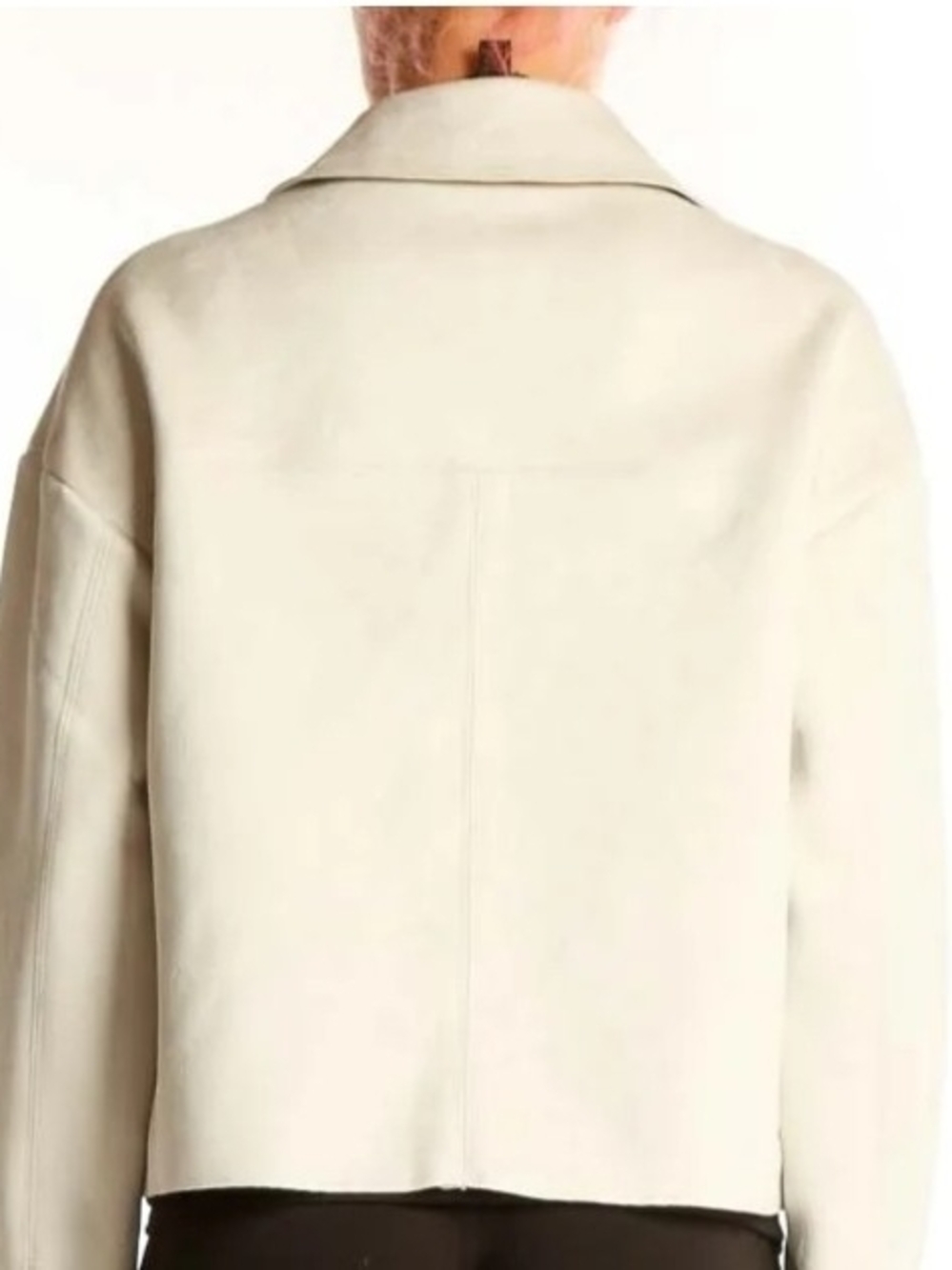 Truth By Republic Faux Leather Cropped Button Down L
